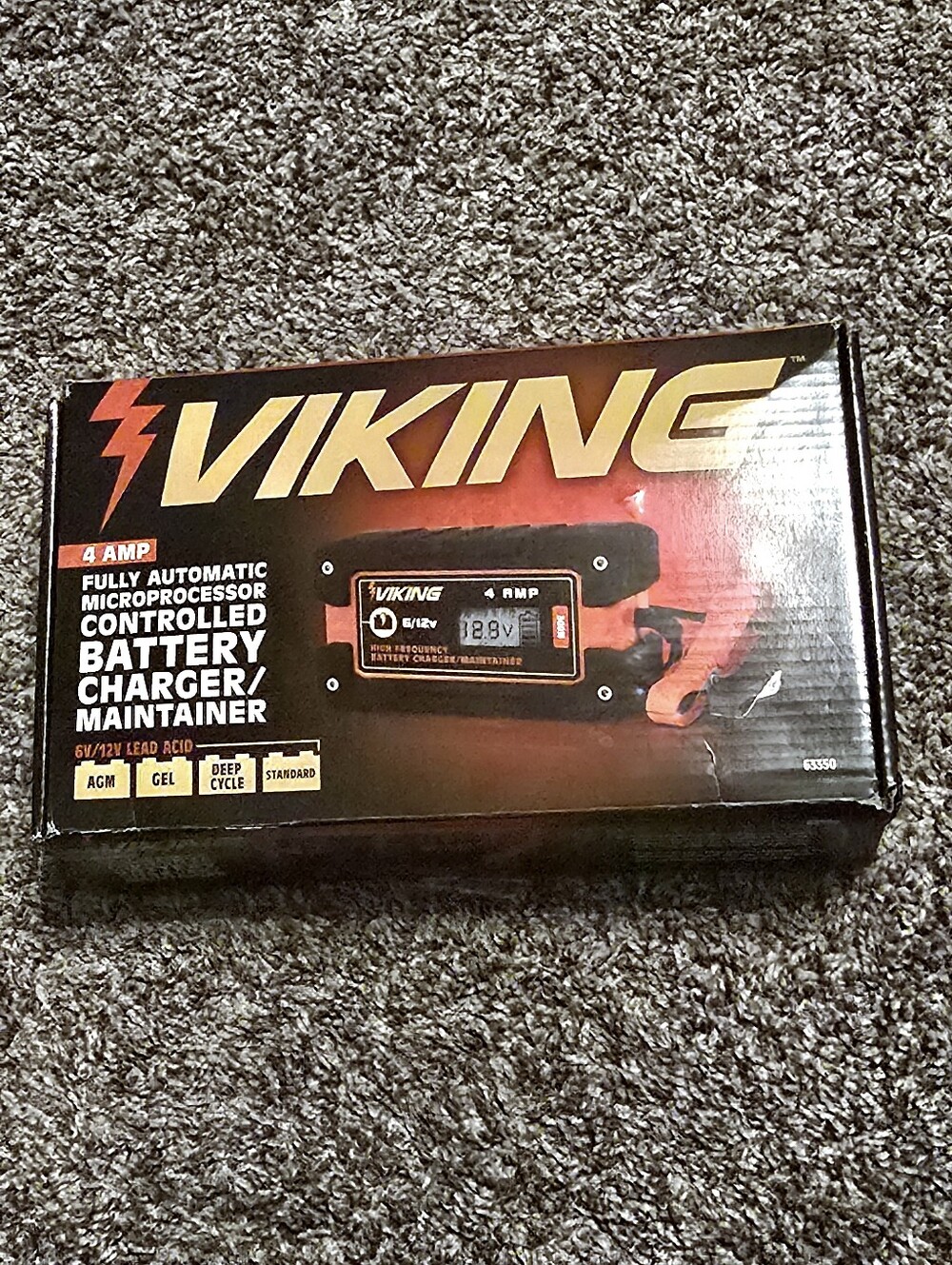 Viking 4 Amp Fully Automatic Microprocessor-Controlled Battery Charger/Maintaine